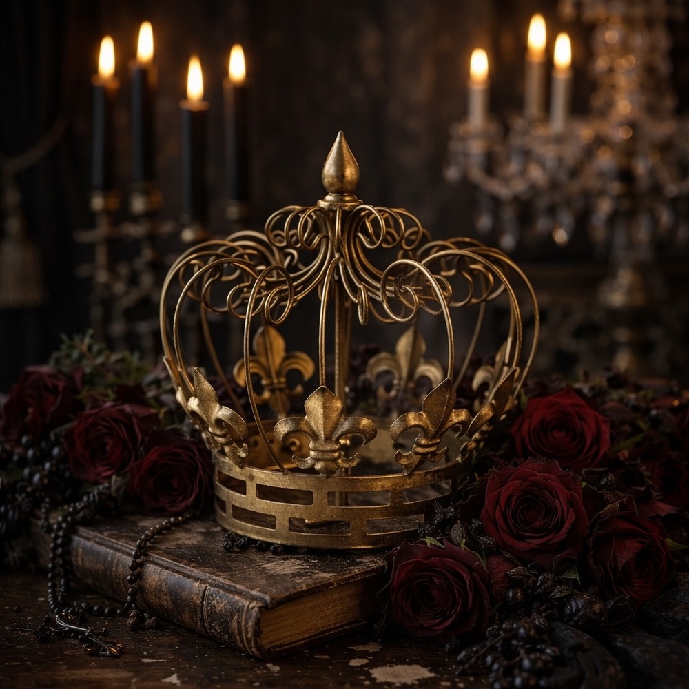 Gold Crown Decor Goth Victorian Dark Academia Royal Table Centerpiece